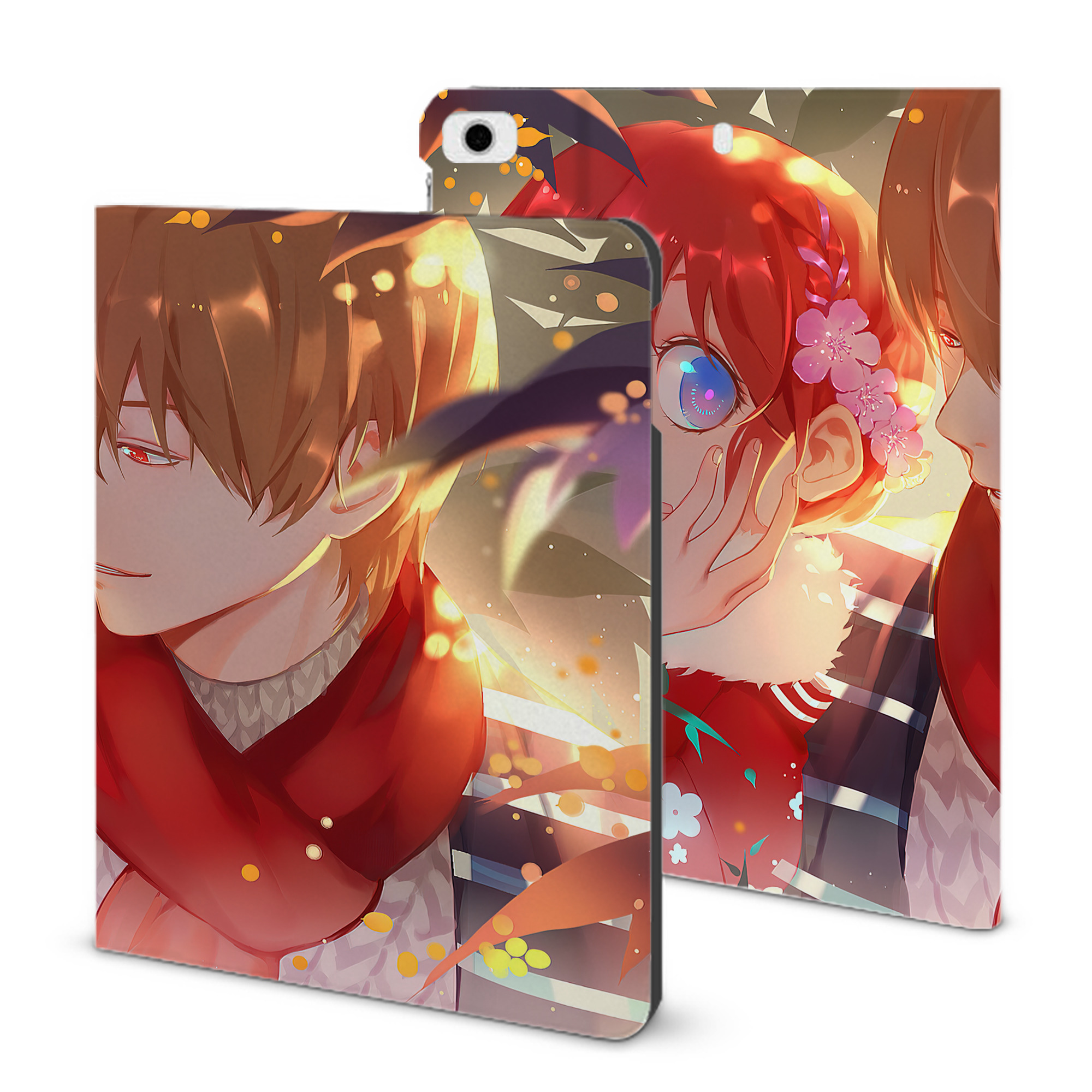 ぎんたま 坂田銀時（さかたぎんとき） 神楽 志村新八（しむら しんぱち） GINTAMA Sakata Gintoki Kagura Shimura Shinpachi IPad ケース ブック型 PUレザー TPU 耐衝撃 軽量 薄型 ペン収納なし 全面保護 IPad 各モデル対応
